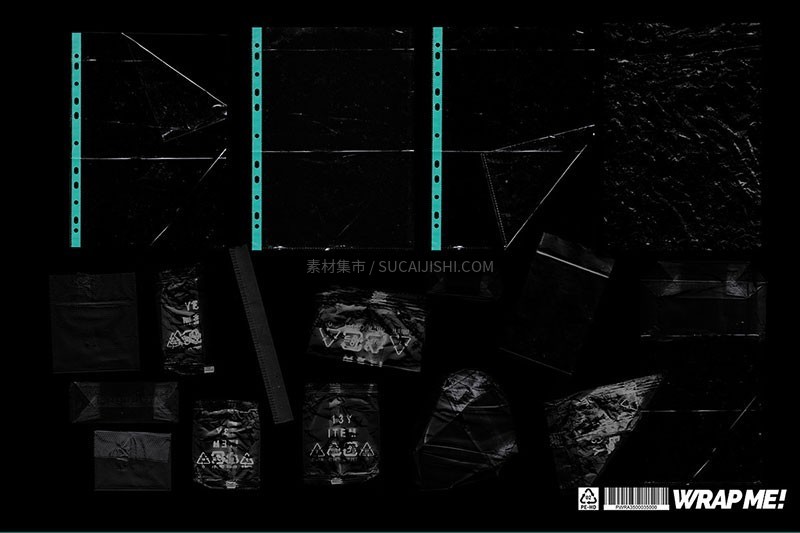 140+潮流塑料褶皱铝箔背景PSD